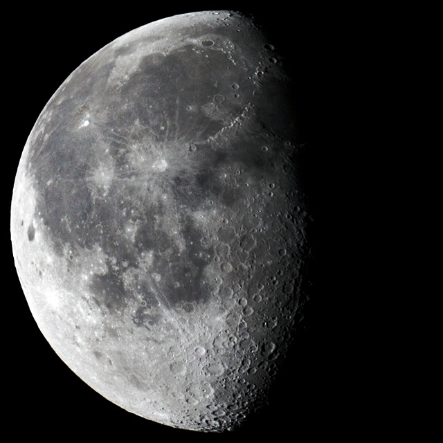 Der Mond am 21. 8. 2008